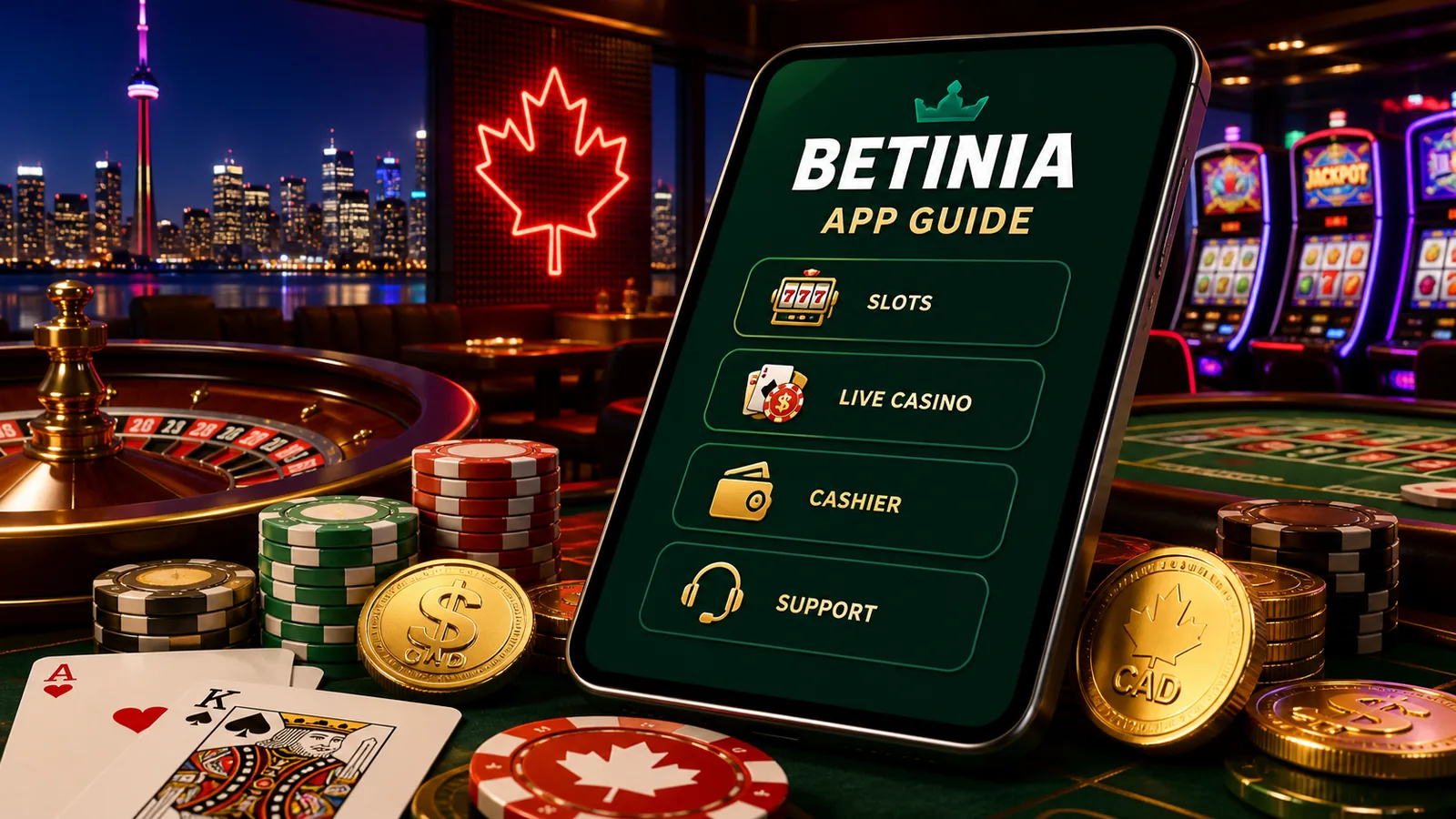 Betinia App content banner